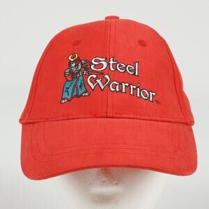 Frost Cutlery Steel Warrior Embroidered Logo 100% Cotton Strapback Hat Red